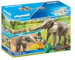 *** PLAYMOBIL - ÉLÉPHANTS ET SOIGNEUR #70324